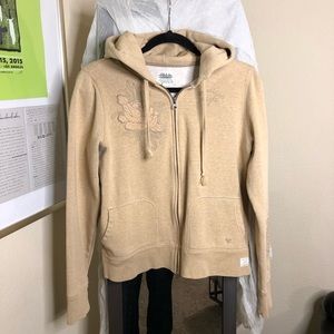 American Eagle Rose Design Zip Up Jacket